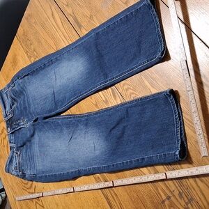 SILVER Jeans Womens  29 X 27 BLUE SUKI STRAIGHT CROP Preowned Used Pants Denim